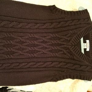 Cable knit sweater vest